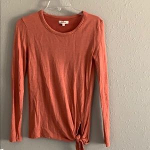 Madewell tie waist shirt